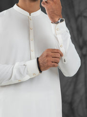 White Blended Kurta Trouser - AL-KT-3111