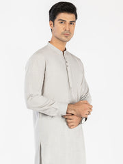 Ash Grey Blended Kameez Shalwar - AL-KS-3116