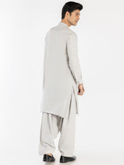 Ash Grey Blended Kameez Shalwar - AL-KS-3116