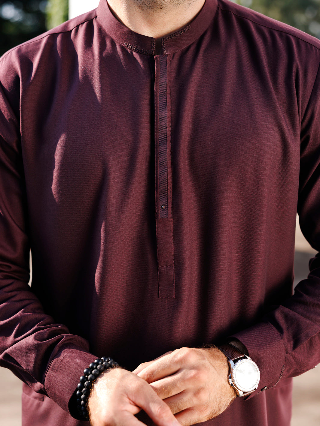 Maroon Blended Kameez Shalwar - AL-KS-3134