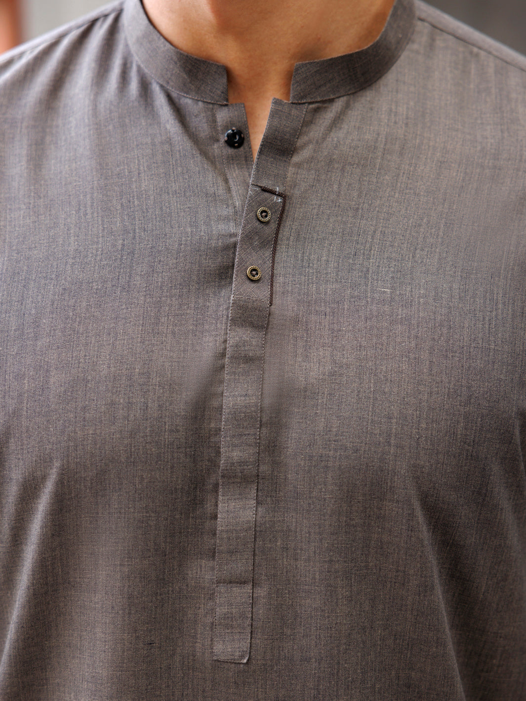 Brown Blended Kameez Shalwar - AL-KS-3155