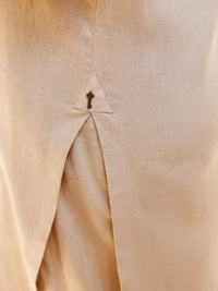Beige Blended Kurta Trouser - AL-KT-3157