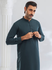 Green Blended Kameez Shalwar - AL-KS-3173