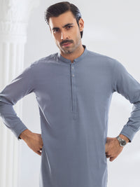 Grey Blended Kameez Shalwar - AL-KS-3166