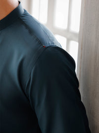 Teal Green Blended Kameez Shalwar - AL-KS-3172
