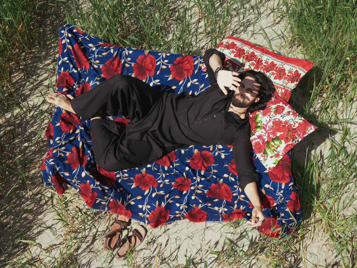 Black Blended Kameez Shalwar - AL-KS-3203A