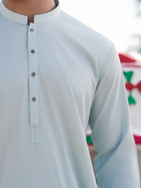 Sky Blue Blended Kameez Shalwar - AL-KS-3205