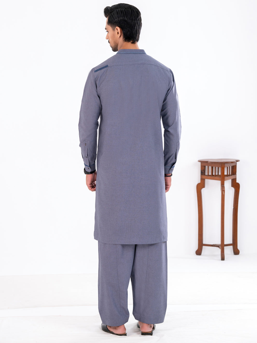 Blue Blended Kameez Shalwar - AL-KS-3227