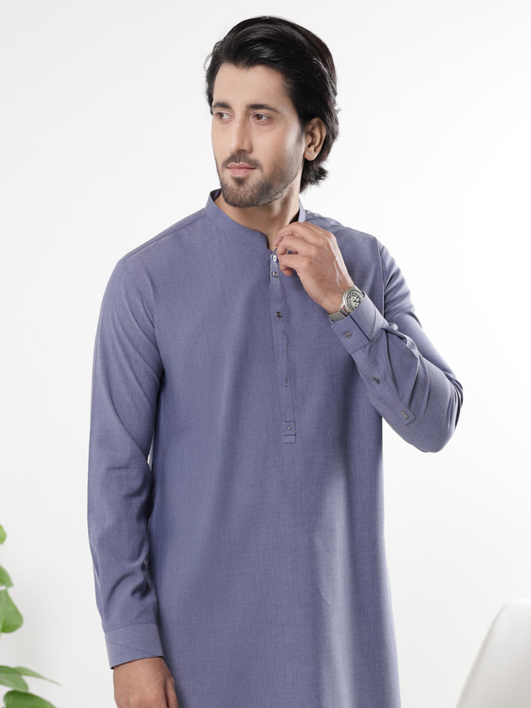 Blue Blended Kameez Shalwar - AL-KS-3230