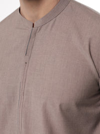 Brown Blended Kameez Shalwar - AL-KS-3231