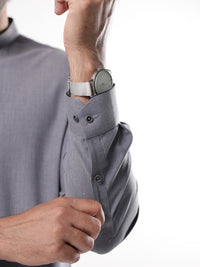 Grey Blended Kameez Shalwar - AL-KS-3232