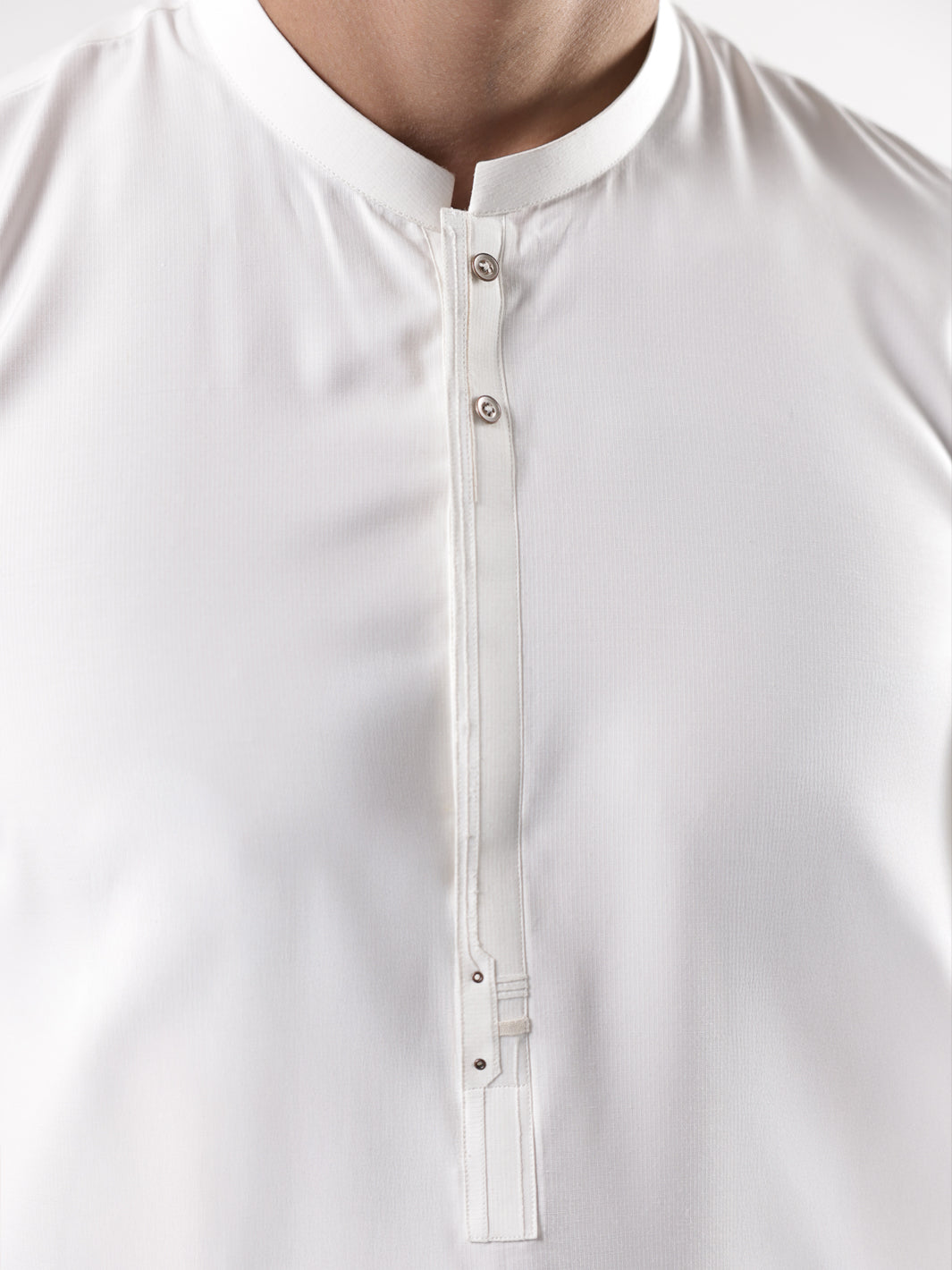 White Blended Kameez Shalwar - AL-KS-3238