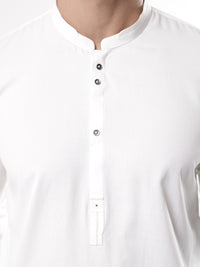 White Blended Kameez Shalwar - AL-KS-3239