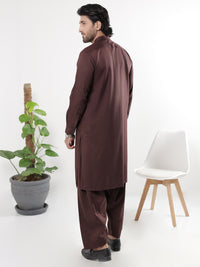Maroon Blended Kameez Shalwar - AL-KS-3241