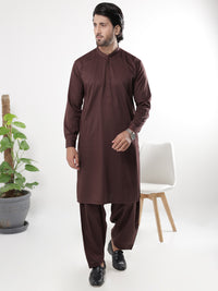 Maroon Blended Kameez Shalwar - AL-KS-3241