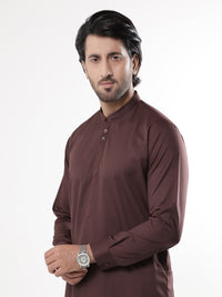 Maroon Blended Kameez Shalwar - AL-KS-3241