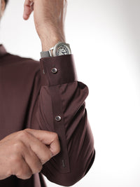 Maroon Blended Kameez Shalwar - AL-KS-3241