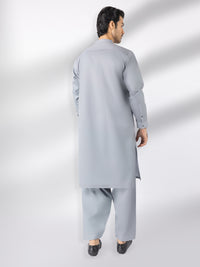 Light Grey Cotton Kameez Shalwar - AL-KS-3242B
