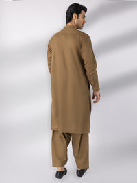 Olive Cotton Kameez Shalwar - AL-KS-3242D