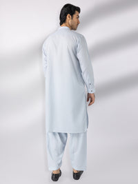 Sky Blue Blended Kameez Shalwar - AL-KS-3244A