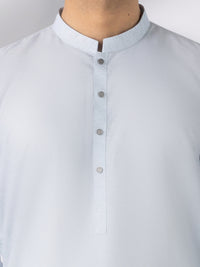 Sky Blue Blended Kameez Shalwar - AL-KS-3244A