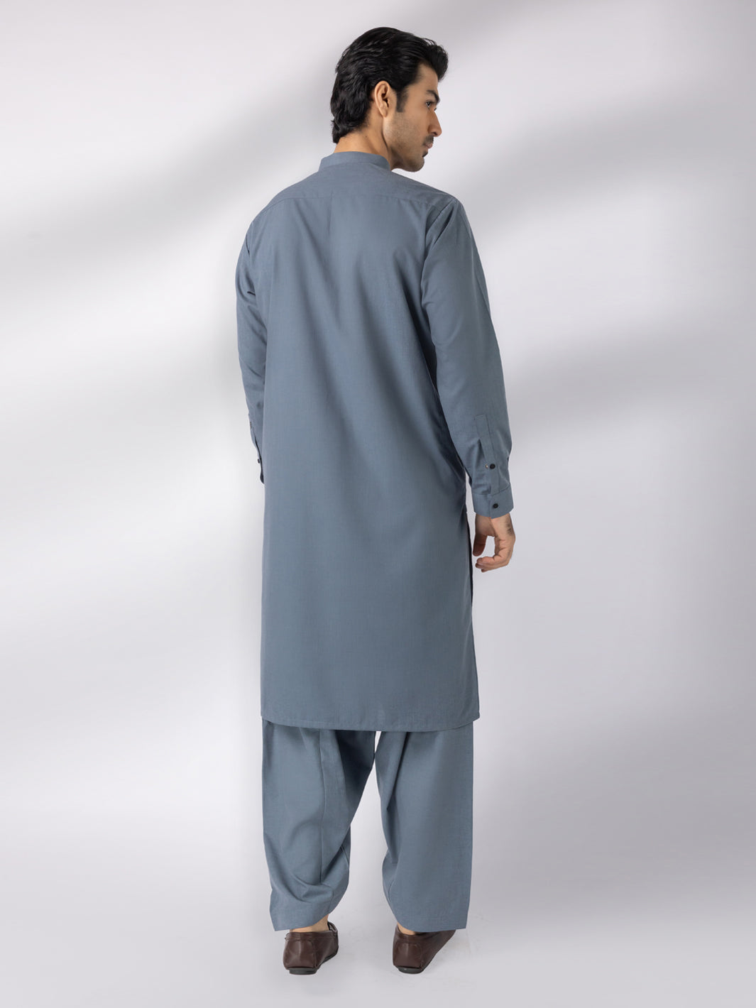 Grey Blended Kameez Shalwar - AL-KS-3244B