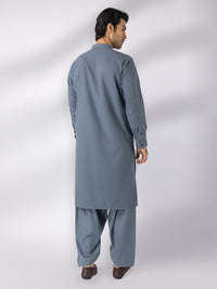 Grey Blended Kameez Shalwar - AL-KS-3244B