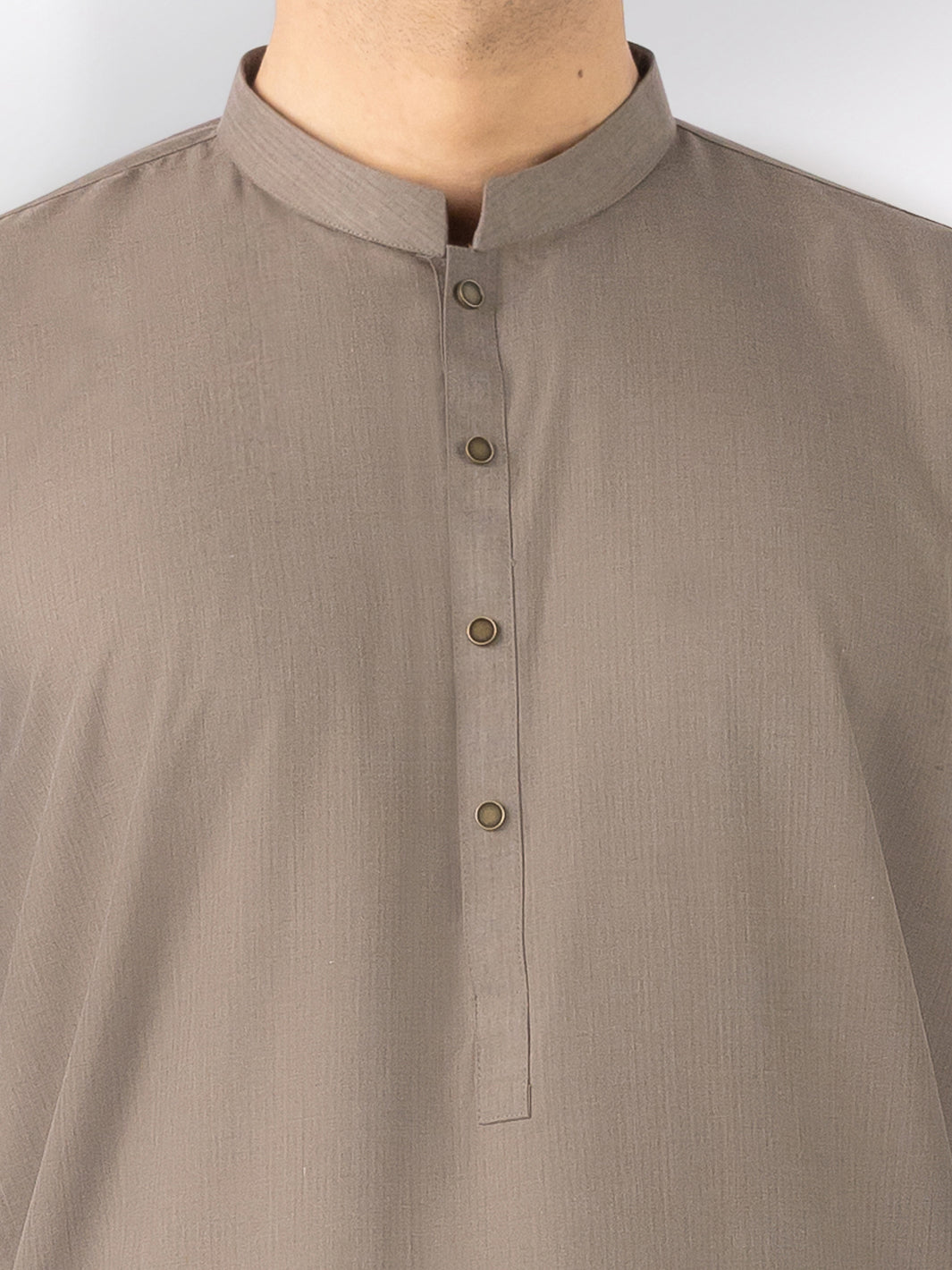 Brown Blended Kameez Shalwar - AL-KS-3244C
