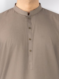 Brown Blended Kameez Shalwar - AL-KS-3244C