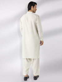 Cream Blended Kameez Shalwar - AL-KS-3244D