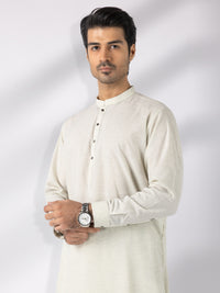 Cream Blended Kameez Shalwar - AL-KS-3244D