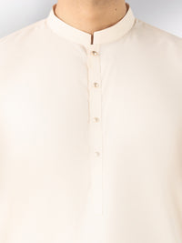 Cream Blended Kameez Shalwar - AL-KS-3247B