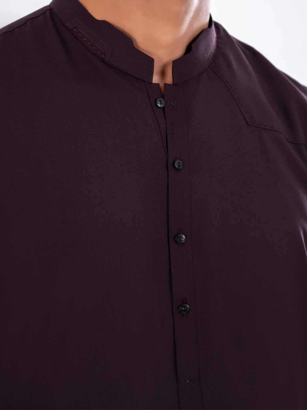 Dark Purple Blended Kameez Shalwar - AL-KS-3248