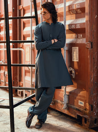 Teal Kameez Shalwar - AL-KS-3274