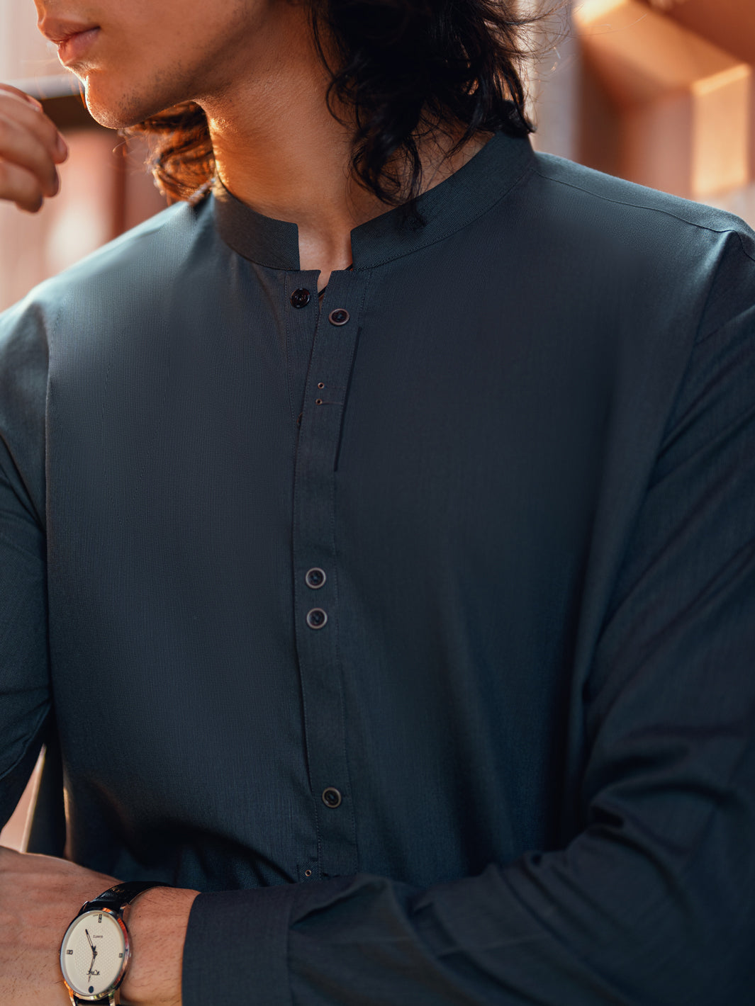 Teal Kameez Shalwar - AL-KS-3274