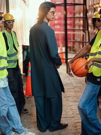 Teal Kameez Shalwar - AL-KS-3274