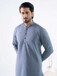 Grey Cut & Sew Kameez Shalwar - AL-KS-3347