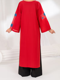 Red Lawn Kurti - AL-LK-1183