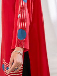 Red Lawn Kurti - AL-LK-1183