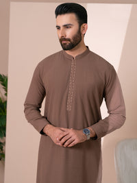 Brown Kameez Shalwar - AL-KS-3376