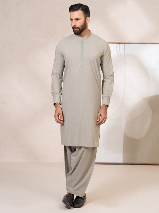 Sage Green Kameez Shalwar - AL-KS-3380