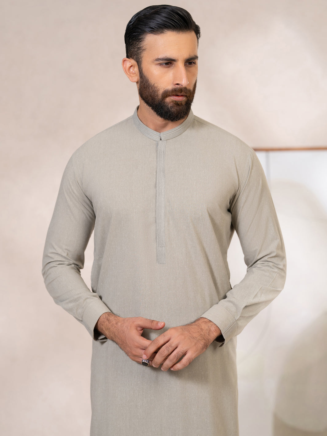 Sage Green Kameez Shalwar - AL-KS-3380