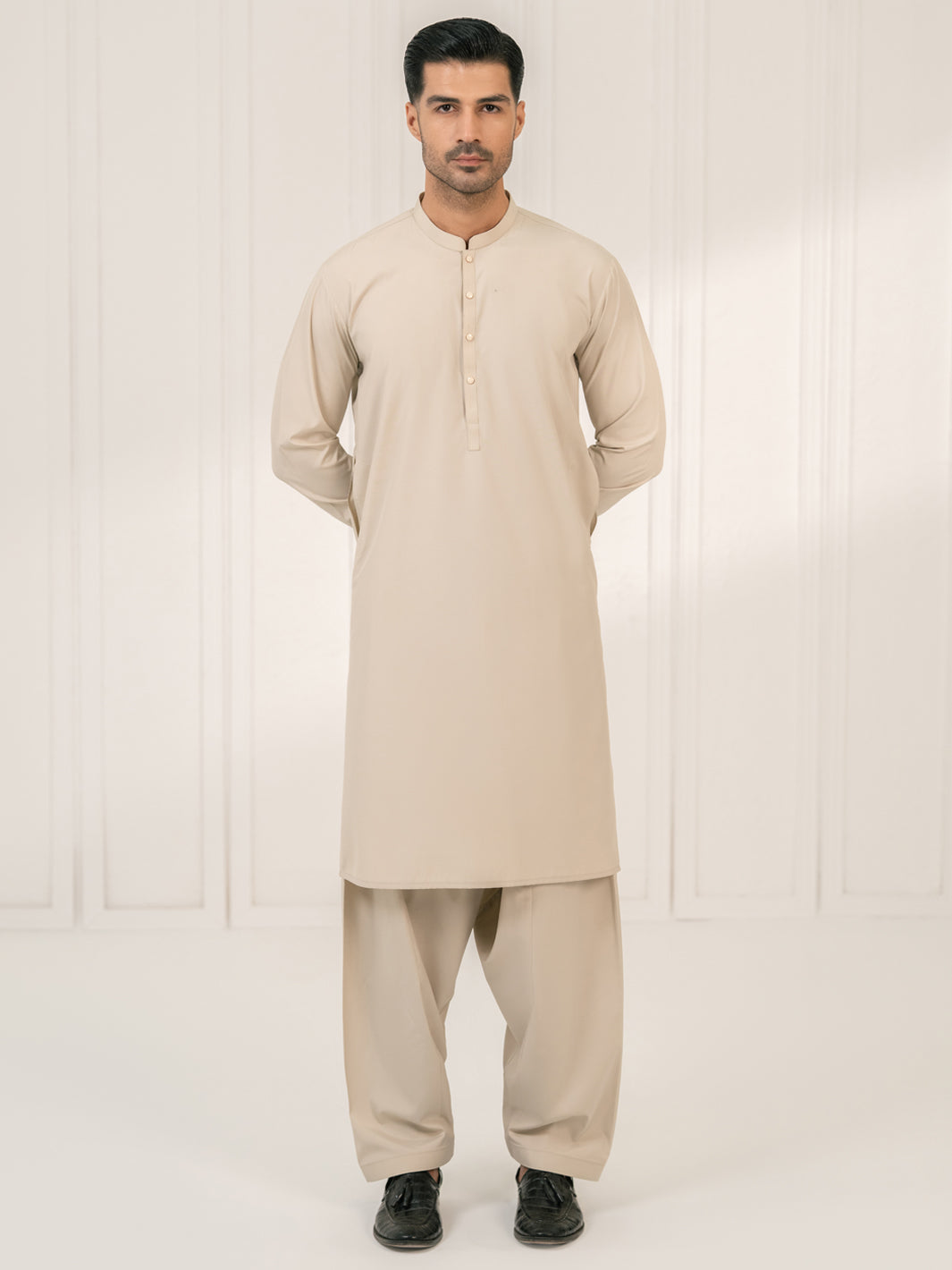 Ivory Kameez Shalwar - AL-KS-3386