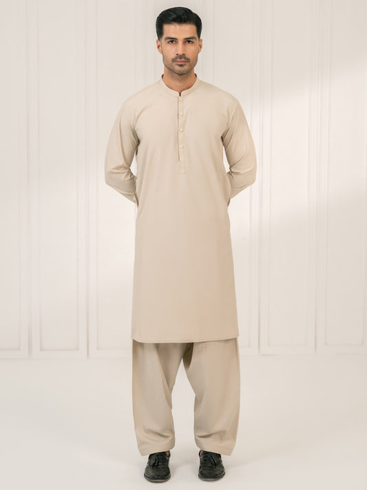 Ivory Kameez Shalwar - AL-KS-3386