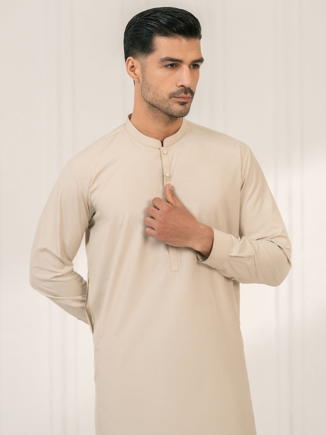 Ivory Kameez Shalwar - AL-KS-3386