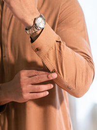 Light Brown Kameez Shalwar - AL-KS-3390