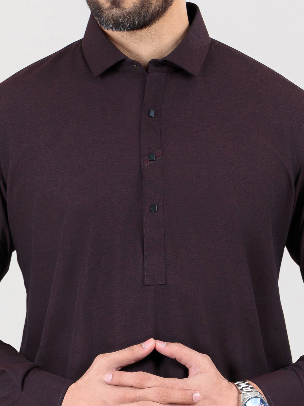 Maroon Blended Kameez Shalwar - ALWA-KS-358A