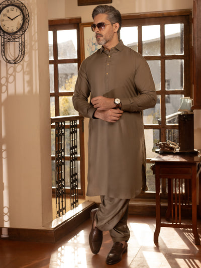 Green Blended Kameez Shalwar - ALWA-KS-451 - Almirah Online