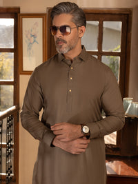 Green Blended Kameez Shalwar - ALWA-KS-451