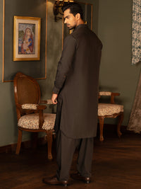 Green Blended Kameez Shalwar - ALWA-KS-454